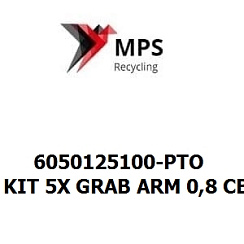 6050125100-PTO Terex|Fuchs KIT 5X GRAB ARM 0,8 CBM HALF OPEN