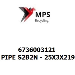 6736003121 Terex|Fuchs PIPE S2B2N - 25X3X2190 - EN 10305-4 - E355+N - VERZINKT - OPTIONEN 5 UND 8 - VOSSFORM