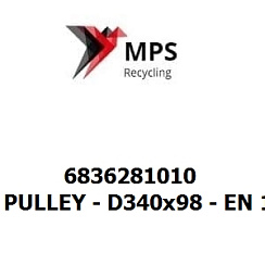 6836281010 Terex|Fuchs PULLEY - D340x98 - EN 10025-2 - S355J2+N - VERZINKT