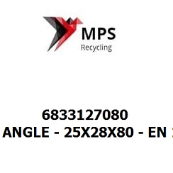 6833127080 Terex|Fuchs ANGLE - 25X28X80 - EN 10130 - DC01 - B - G - VERZINKT