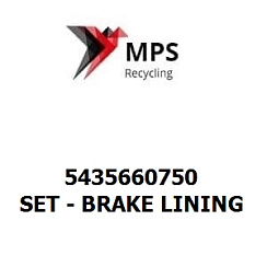 5435660750 Terex|Fuchs SET - BRAKE LINING