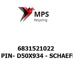 6831521022 Terex|Fuchs PIN- D50X934 - SCHAEFF-NORM 0010008-3 - H2 - VERZINKT