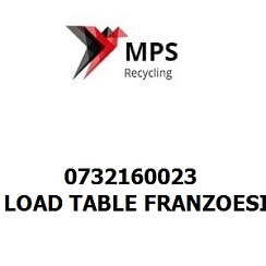 0732160023 Terex|Fuchs LOAD TABLE FRANZOESISCH LE 9,5 M