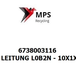 6738003116 Terex|Fuchs LEITUNG L0B2N - 10X1X920 - EN 10305-4 - E235+N - VERZINKT - OPTIONEN 5 UND 8 - VOSSFORM