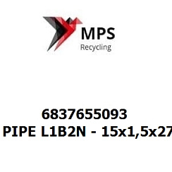 6837655093 Terex|Fuchs PIPE L1B2N - 15x1,5x2706 - EN 10305-4 - E235+N - VERZINKT - OPTIONEN 5 UND 8 - VOSSFORM