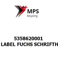 5358620001 Terex|Fuchs LABEL FUCHS SCHRIFTHOEHE 110 - 1221x217 - PVC-WEISSALUMINIUM