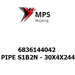 6836144042 Terex|Fuchs PIPE S1B2N - 30X4X2442 - EN 10305-4 - E355+N - VERZINKT - OPTIONEN 5 UND 8 - VOSSFORM