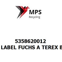 5358620012 Terex|Fuchs LABEL FUCHS A TEREX BRAND SCHRIFTHOEHE 110 - 1213,5X241 - PVC-WEISSALUMINIUM