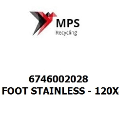 6746002028 Terex|Fuchs FOOT STAINLESS - 120X40X1290 - GRAEPELROST INTLACK2