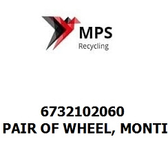 6732102060 Terex|Fuchs PAIR OF WHEEL, MONTIERT M. ZWR 10.00-20 MAGNUM 8-LOCH FELGE