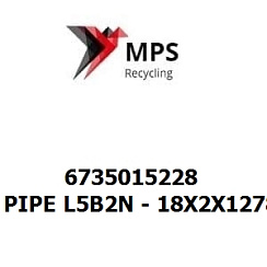 6735015228 Terex|Fuchs PIPE L5B2N - 18X2X1278 - EN 10305-4 - E235+N - VERZINKT - OPTIONEN 5 UND 8 - VOSSFORM