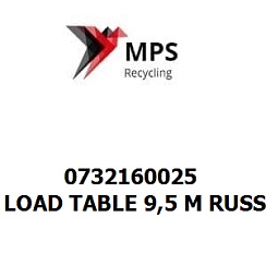 0732160025 Terex|Fuchs LOAD TABLE 9,5 M RUSSISCH - 210X297 - PVC-GT-SS