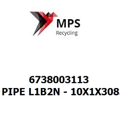 6738003113 Terex|Fuchs PIPE L1B2N - 10X1X3085 - EN 10305-4 - E235+N - VERZINKT - OPTIONEN 5 UND 8 - VOSSFORM