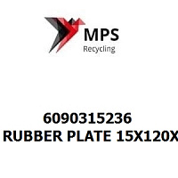 6090315236 Terex|Fuchs RUBBER PLATE 15X120X300 - NBR/SBR BLACK