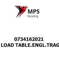 0734162021 Terex|Fuchs LOAD TABLE.ENGL.TRAGL.MZ-STIEL PVC TRANSPARENT,210X297