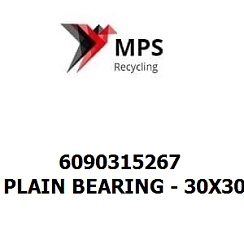 6090315267 Terex|Fuchs PLAIN BEARING - 30X30X80 - EN 1043-1 - PE-UHMW-BLACK