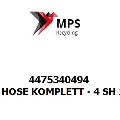 4475340494 Terex|Fuchs HOSE KOMPLETT - 4 SH 25 P45(30)P(30) - 3400 - 380 BAR