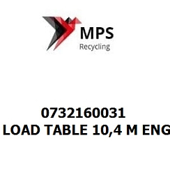 0732160031 Terex|Fuchs LOAD TABLE 10,4 M ENGLISCH - 210X297 - PVC-GT-SS