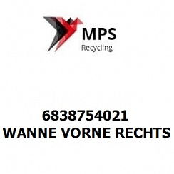 6838754021 Terex|Fuchs WANNE VORNE RECHTS KOMPLETT INTLACK2 (RAL 7024)