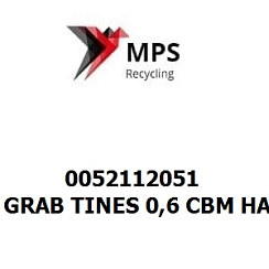 0052112051 Terex|Fuchs GRAB TINES 0,6 CBM HALBGESCHLOSSEN GESCHWEISSTER RUECKEN