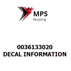 0036133020 Terex|Fuchs DECAL INFORMATION
